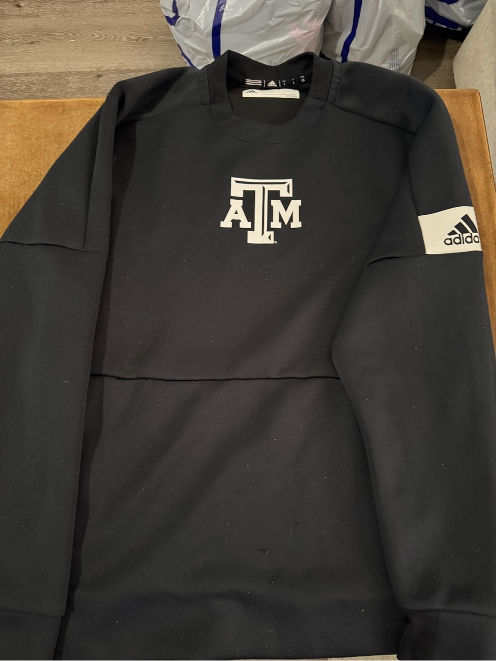 adidas Black Crewneck Sweatshirt with White ATM Logo